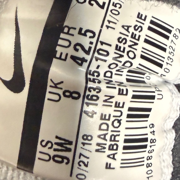 Nike Air Monarch IV White Black Red Sneakers Size M9W/W10.5W - Picture 11 of 11